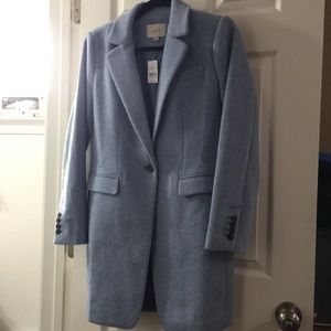 Loft powder blue coat (wool/acrylic/nylon) XS